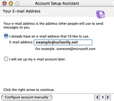 Enter your USFamily.net e-mail address.